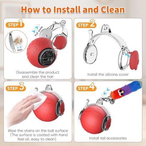 UPSKY 3 PCS Replacements Tail Accessories for Interactive Cat Ball Toy in Kuwait