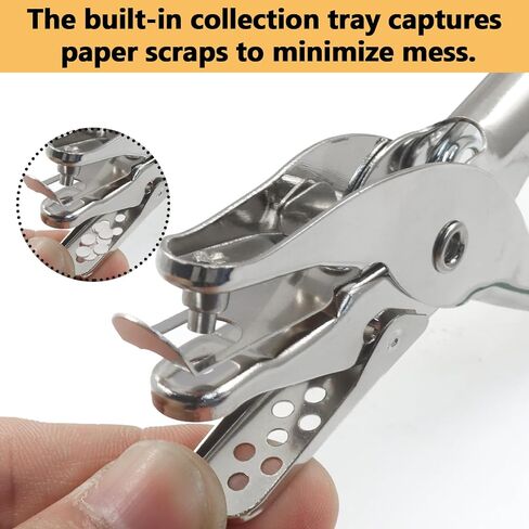 2Pcs 1/4 Inch Hole Puncher Single Mini Paper Punch - 6mm, Small Handheld Hole Puncher Circle Tiny Metal Craft Punch for Office Tag DIY Cards Sheet in Kuwait
