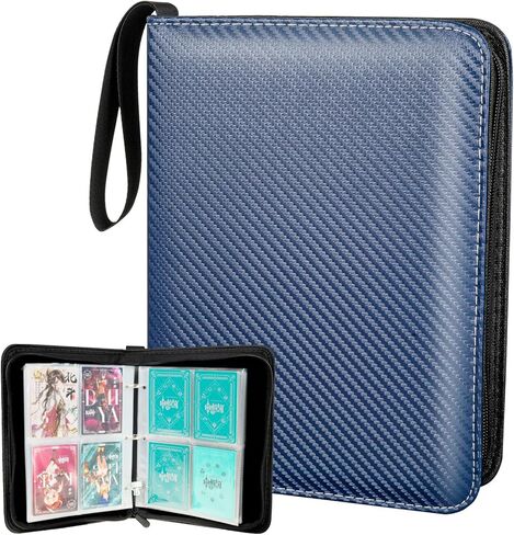 Premium Trading Card Storage Album,9 Pocket 40 Side Pages, 360 Cards,Black Zipper Binder for Collectible Games, Sports Card Organization&Protection (Black) in Saudi Arabia
