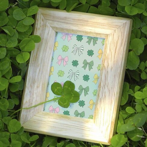 60 Sheets Boho Shamrock Scrapbook Paper, 12 Styles Double - Sides Boho Clover Bows Scrapbook Specialty Paper Folded Flat for St. Patrick's Day DIY Card Making Photo Album Decor, 8.3'' x 5.7'' in Saudi Arabia
