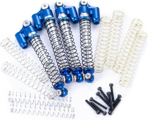 RC 48mm Shocks Aluminum Threaded Tele Absorber Damper Long Travel Shocks with Springs for All 1/24th Axial SCX24 AXI90081 Deadbolt AXI00005 AXI00006 RC Crawler Car Upgrades in Saudi Arabia