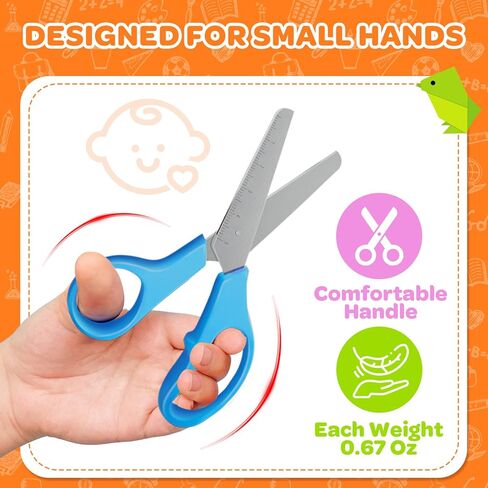 120 Pack Kids Scissors Bulk - 10 Colors 5" Safety Blunt Tip Comfort Grip Scissor for Preschool Kindergarten Elementary Classroom Student Cutting Paper, Back to School Supplies for Child in Saudi Arabia
