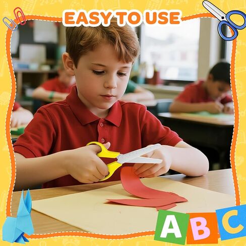 120 Pack Kids Scissors Bulk - 10 Colors 5" Safety Blunt Tip Comfort Grip Scissor for Preschool Kindergarten Elementary Classroom Student Cutting Paper, Back to School Supplies for Child in Saudi Arabia