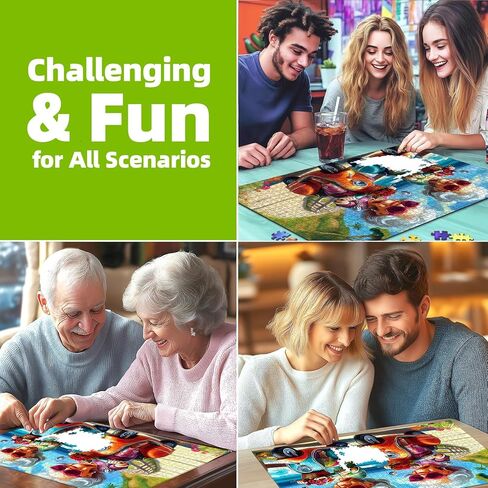 500 Pieces Puzzles for Adults, Fun Grandma Friendship Impossible Hard Difficult Challenging Puzzles for Adults, Summer Beach Ride Jigsaw Puzzle for Family Games Gift, 23 x 25 inch in Kuwait