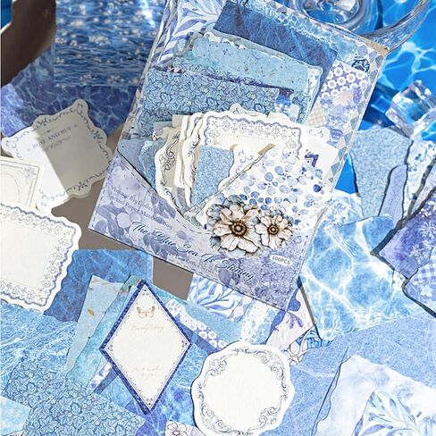 100 Sheets Vintage Scrapbook Papers Journaling Scrapbooking Supplies Kit junk journal supplies Decorative Craft Paper for Planner, Collage Paper Embellishment in Saudi Arabia