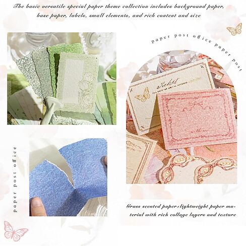 100 Sheets Vintage Scrapbook Papers Journaling Scrapbooking Supplies Kit junk journal supplies Decorative Craft Paper for Planner, Collage Paper Embellishment in Saudi Arabia