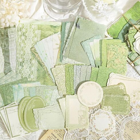 100 Sheets Vintage Scrapbook Papers Journaling Scrapbooking Supplies Kit junk journal supplies Decorative Craft Paper for Planner, Collage Paper Embellishment in Saudi Arabia