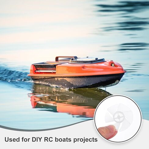 MECCANIXITY 10 قطع RC قارب المروحة، 6 شفرات مراوح 2 مم ثقب ضياء 50 مم OD CW في اتجاه عقارب الساعة الدورية الحفر المروحة لهوايات قارب RC DIY نموذج السفينة، واضح in Saudi Arabia