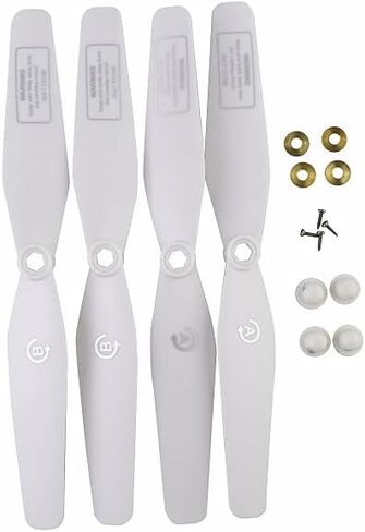 16PCS White Propeller for SJRC S20W S30W T18 H301S T25 HS110D HS110G HS120D Remote Control Drone Blade Spare Parts in Saudi Arabia