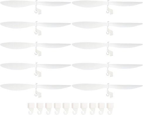 MECCANIXITY Plastic Propeller, Propeller Props Blade with Hooks Helicopter Kit 7" Fold Resistant for STEM Activities Powered Airplanes DIY Science(White, Pack of 10) in Saudi Arabia