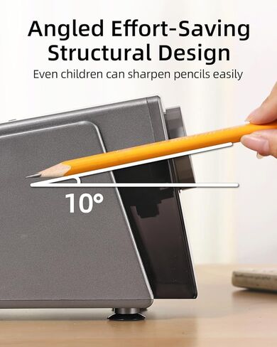ZMOL Heavy Duty Electric Pencil Sharpener, 6-Hole Classroom Pencil Sharpener for 6-12mm No.2 & Colored Pencils, Auto Stop, 3 Sharpness Settings, Replaceable Cutter, AC Powered, Black in Saudi Arabia