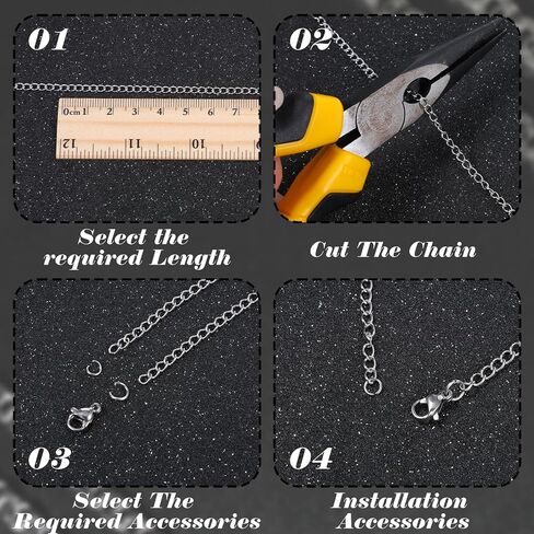 HJZHII 30 Foots Small Chain, Stainless Steel Curb Chains Extender Chain Extender for Jewelry Making Handcraft Chains for Keychain Roll Craft Supplies Soldered 4 x 3 x 0.6 MM Metal Links for DIY in Saudi Arabia