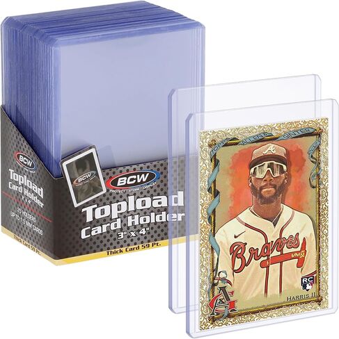 BCW 59 PT Thick Card Top Loaders | Protective Thick Toploaders for Trading Cards Up to 59PT | Rigid Card Toploader for Memorabilia & Collectibles | 25 Pack in Saudi Arabia