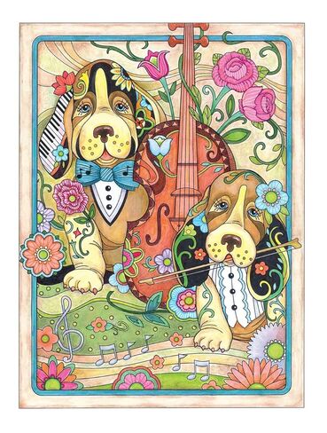 Creative Haven Playful Puppies Coloring Book: Relax & Find Your True Colors (Adult Coloring Books: Pets) in Saudi Arabia