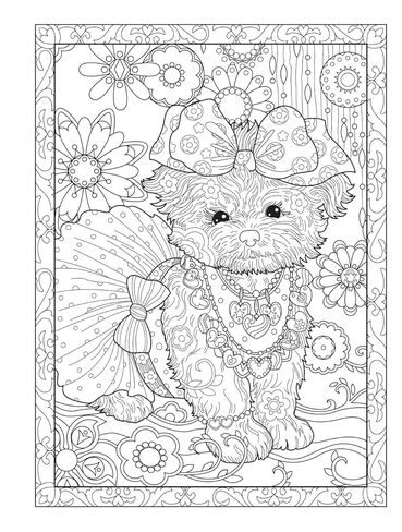 Creative Haven Playful Puppies Coloring Book: Relax & Find Your True Colors (Adult Coloring Books: Pets) in Saudi Arabia