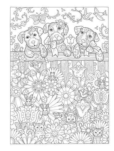 Creative Haven Playful Puppies Coloring Book: Relax & Find Your True Colors (Adult Coloring Books: Pets) in Saudi Arabia