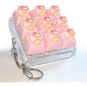 Sound Keyboard Fidget Toy,Fidget Keyboard for Stress Relief, Sound Keyboard Fidget Clicker for Office, School, Travel, Anxiety Keyboard Keychain Gift (Pink Cat's paw) in Kuwait