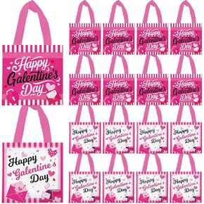 20 قطعة من delaimastor حقيبة هدايا عيد ميلاد سعيد جالنتين غير منسوجة حقائب قابلة لإعادة الاستخدام مع مقابض للسيدات في عيد ميلاد جالنتينا وتغليف الهدايا in Kuwait