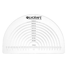 مسطرة أكريليك دائرية من OLYCRAFT لقطع النسيج قوالب أكريليك شفافة مقاس 11.8 × 7.9 بوصة مسطرة قطع دائرية مسطرة خياطة متعددة الوظائف مسطرة منحنية أداة خياطة اللحف لمستلزمات خياطة اللحف - سمك 0.3 سم in Saudi Arabia