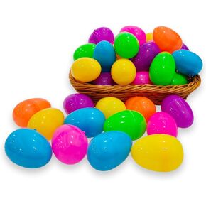 بيض عيد الفصح 30 عبوة، بيض عيد الفصح البلاستيكي القابل للتعبئة مقاس 2.3 بوصة، تشكيلة ألوان زاهية لصيد بيض عيد الفصح، هدايا الحفلات وحشوات المفاجآت in Kuwait