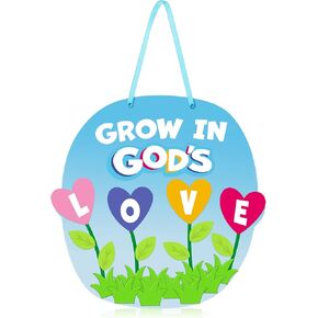 Motipuns 24 Sets Grow in God Craft Kit for Christian Sunday School DIY Religious Vbs Bible Craft Kit for School Home Classroom Group Activities in Kuwait