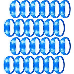 24 حزمة من الأساور المضيئة التي تعمل بالصوت، سوار وامض يعمل بالتحكم في الموسيقى، يتوهج في الظلام، أساور لجوائز لعبة الهذيان وحفلات الكرنفال والأحداث الليلية، هدايا حفلات ماردي غرا in Kuwait