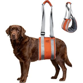 حبال الكلب للأرجل الخلفية، حزام رفع الكلب، شريط سحري لدعم الورك، لإعادة التأهيل لمساعدة كبار السن، المصابين، التهاب المفاصل، خلل التنسج الورك، الساق الخلفية الضعيفة، المعاقين، بعد جراحة الرباط الصليبي الأمامي/CCL، كلاب TPLO (بني، XL) in Kuwait