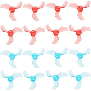 eMagTech 16pcs 40mm 3-Blade Props with 1.0mm Shaft Drone Blades Compatible with Beta75S, Compatible with Beta75 Pro, Compatible with Beta75 Pro 2 Models, Blue/Red in Saudi Arabia