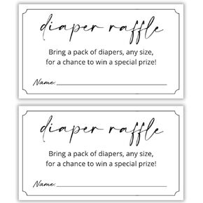 LEES A.M. Diaper Raffle Tickets | 3.5x2 Inch | Diaper Raffle Cards | Baby Shower Game | Set of 50 in Kuwait
