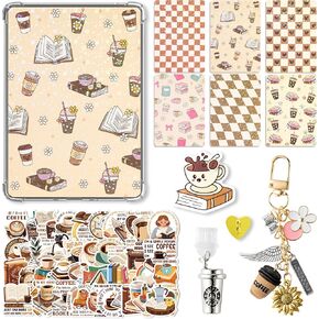 K1tpde Fantasy Inserts Cardstock للقارئ الإلكتروني - مجموعة سحرية رائعة مكونة من 61 قطعة مع قابس غبار من النوع C، وسلسلة مفاتيح مع خطاف، وحامل مقبض الديناصورات و50 قطعة ملصقات لإدراج حافظة شفافة، وهدايا القارئ الإلكتروني in Kuwait