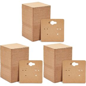 200-Pack Kraft Paper Earring Display Cards for Hanging Earrings, Studs, Bulk Jewelry Cards for Retail, Trade Show, Boutique, Small Business Packaging (3.5x2 in) in Saudi Arabia