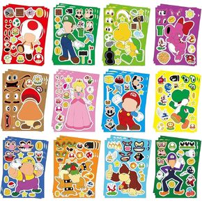 36PCS Mouse Make a Face Stickers, DIY Mouse Party Supplies Favors Make Your Own Stickers Mixed and Matched with Different Designs Characters for Birthday Gifts Class Reward Book Decor 13+ in Saudi Arabia