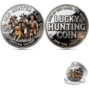 عملة محظوظة لنادي Old Hunter Club، عملة تحدي الصيد المحظوظ، وسام المجد التذكاري مدى الحياة لنادي Old Hunter Club، هدية رموز الصيد القابلة للتجميع للصيادين القدامى ومحبي الهواء الطلق (5 قطع) in Saudi Arabia