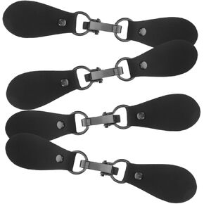 أبازيم خطافية جلدية من Angoily 4 قطع من مشابك الملابس للسترات والمعاطف والسترات والسترات الواقية من الرياح DIY ملحقات التوصيل 6.18 × 1.22 × 0.27 بوصة in Kuwait