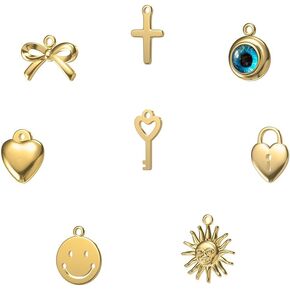 FabuLove Gold Charm Pack – DIY Permanent Bracelet Charms – Add-On for Permanent Bracelet Kit – Friendship & Couples Jewelry – Customizable Gift for BFFs, Couples, Anniversary, or Valentine’s Day in Saudi Arabia