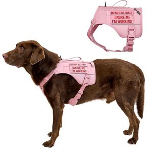 OneTigris Sentinel Pink Service Dog Vest with Patches, Reflective Lightweight Dog Harness for Medium Large Dogs (Pink, M: Neck 16-23", Chest 24-32") in Kuwait