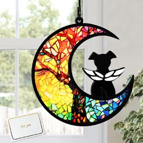الكلب الملاك التذكاري suncatcher مع قوس قزح جسر قصيدة بطاقة الحيوانات الأليفة الهدايا التذكارية لفقدان الكلاب مع شجرة الحياة التعاطف الكلب الهدايا التذكارية للنوافذ الشرفة شرفة داخلي في الهواء الطلق in Kuwait