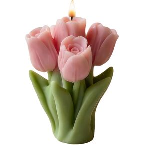 Tulip Bouquet Candle Mold Tulip Flower Candle Silicone Molds for Candles Making Resin Casting Aromatherapy Candles Handmade Wax Home Decor in Saudi Arabia