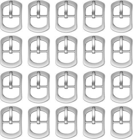 20 PCS Shoe Buckle Replacement, Small Shoe Metal Buckles, Adjustable Slide Buckles for Shoes Bag Leather Belt Backpack Replacement in Saudi Arabia