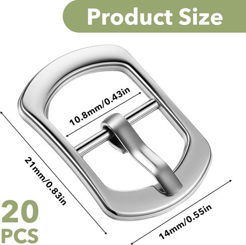 20 PCS Shoe Buckle Replacement, Small Shoe Metal Buckles, Adjustable Slide Buckles for Shoes Bag Leather Belt Backpack Replacement in Saudi Arabia