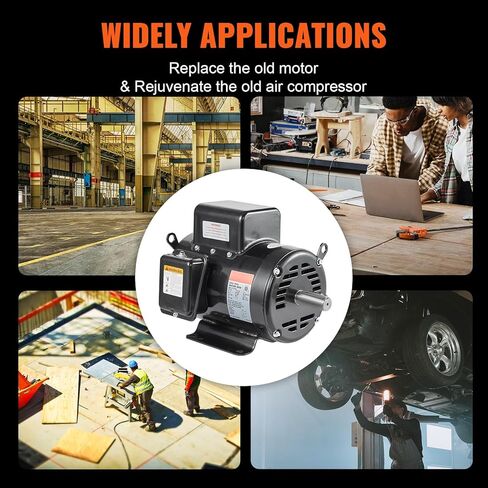 Happybuy 7.5HP Air Compressor Motor, 3450RPM 184T Frame,1-1/8" Keyed Shaft, 230V 31.6Amps Electric Motor, 2.75" Shaft Length, Single Phase, CW/CCW Rotation (Factory Setting is CCW) in Saudi Arabia