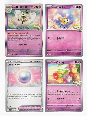 مجموعة بطاقات Lillie’s Pokemon – Ribombee Comfey Pearl – Journey Together – مجموعة بطاقات Pokemon 4 – 067/162 in Kuwait