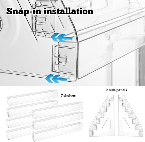 2 Pack 7 Tier Transparent Acrylic Mini Brand Organizer Display Rack Clear Acrylic Large Capacity Storage Organizer Tray Display Box for Mini Brands Collector Toys Figures Makeup Graded Cards in Kuwait