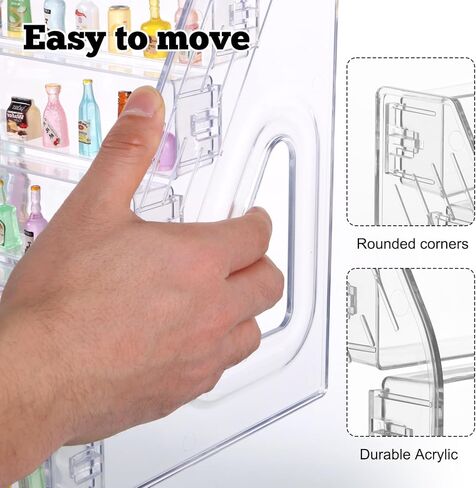 2 Pack 7 Tier Transparent Acrylic Mini Brand Organizer Display Rack Clear Acrylic Large Capacity Storage Organizer Tray Display Box for Mini Brands Collector Toys Figures Makeup Graded Cards in Kuwait