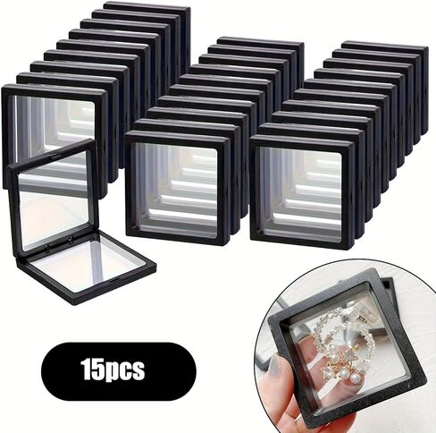 10 Pcs Floating Display Case, Black 3D Floating Frame Display Holder Stands Challenge Coin Displaing Stand for AA Medallions in Saudi Arabia