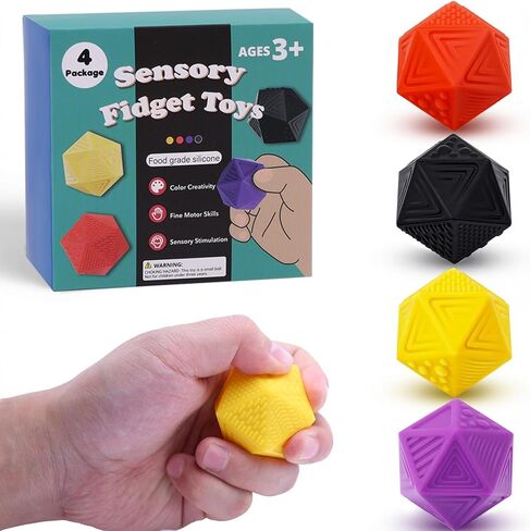 Quiet Sensory Fidget Worry Stone for Kids 3+ & Adults – Silicone Textured Tube Toy for Autism, ADHD & Anxiety, Calming Focus & Stress Relief Tool in Saudi Arabia