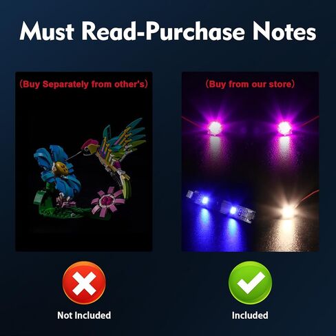 BrickBling LED Light Only, Compatible with Lego Creator 3 in 1 Wild Animals: Colorful Hummingbird 31384-Not Come with Model in Saudi Arabia