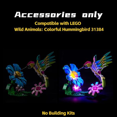 BrickBling LED Light Only, Compatible with Lego Creator 3 in 1 Wild Animals: Colorful Hummingbird 31384-Not Come with Model in Saudi Arabia