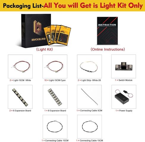 BrickBling LED Light Kit Compatible with Lego Venator-Class Attack Cruiser, Creative Lighting Compatible with Lego 75441 (Model Not Included) in Saudi Arabia