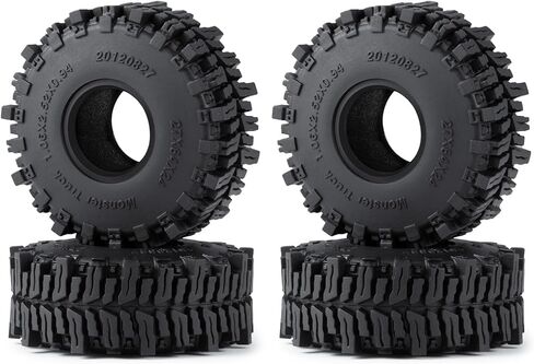 إطارات SWX 1.0 بوصة TRX4M RC الزاحفة 4 قطع 1.1 بوصة إطارات الطين الناعمة 64 مم × 27 مم ملحقات ترقية لسيارة 1/18 مقياس TRX4M 1/24 SCX24 RC الزاحفة in Saudi Arabia